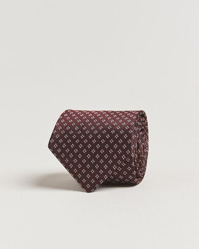 Amanda Christensen Silk Flower 8cm Tie Wine