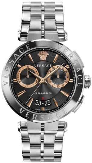 Versace Herreklokke VE1D02423 Aion Sort/Stål Ø45 mm Versace Herreklokke VE1D02423 Aion Sort/Stål Ø45 mm