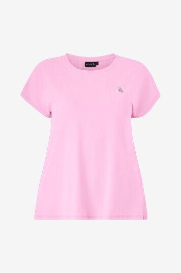 Zizzi Treningstopp Abasic O neck Tee Rosa