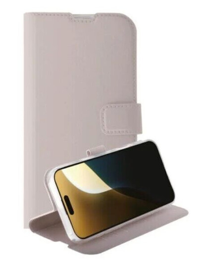 Vivanco Classic Lommebokdeksel i Kunstskinn til iPhone 16 Pro Max - Greige Vivanco Classic Lommebokdeksel i Kunstskinn til iPhone 16 Pro Max - Greige