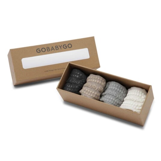 Gobabygo Grey/Sand/Off-White/Grey Combo Box Bambus 23-26