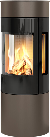 Rais Viva L 120 mocca gasspeis med sideglass og glassdør