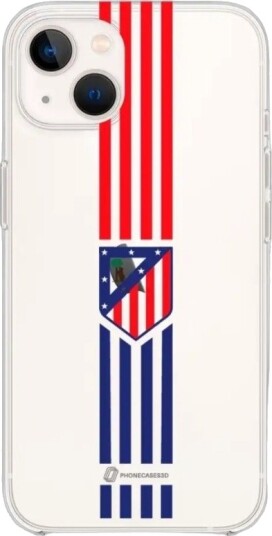 Phonecases3D iPhone 14 Atlético de Madrid Clear case -mobildeksel, hvit
