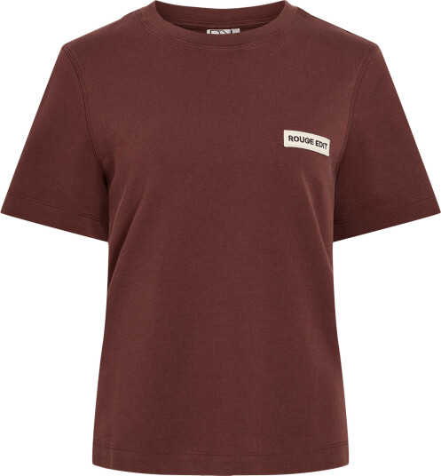ROUGE EDIT Rousaras S/S O Neck Tee/Pf/1   Brown   S