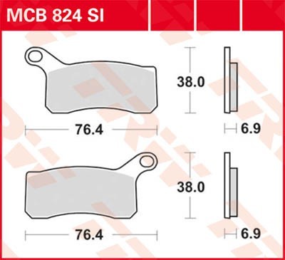 Bremseklosser TRW MCB824SI Bremseklosser TRW MCB824SI