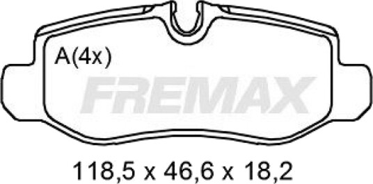 Bremseklosser sett FREMAX FBP-2010