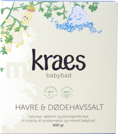KRAES Babybad Med Havre & Dødehavssalt 600 Gram KRAES Babybad Med Havre & Dødehavssalt 600 Gram