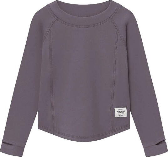 MINI A TURE Matlenie Light Fleece Ls T Shirt. Grs RABBIT PLUM 13Y/158