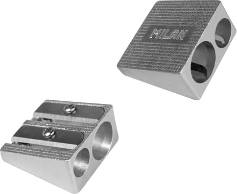 Milan Sharpener Dobbel Aluminium - 80035