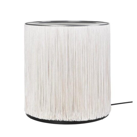 Gubi Model 597 Gulvlampe Polert Aluminium/kremfrynser Gubi Model 597 Gulvlampe Polert Aluminium/kremfrynser