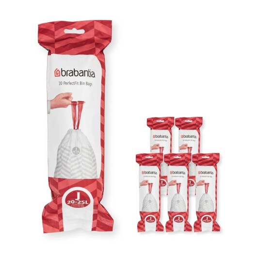 Brabantia PerfectFit avfallspose 120 poser Modell J, 20–25 L