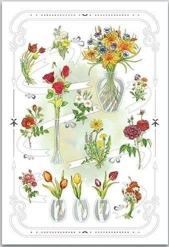 Da Vinci Kort 12X18 Cm + Konvolutt Blomster