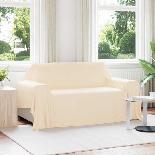vidaXL Kastteppe Krem 280 x 210 cm Fleece
