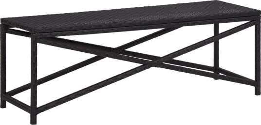 vidaXL Hagebenk 120 cm polyrotting svart