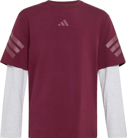 Adidas Sportswear J Fi 2In1 Ls T   Burgundy   116