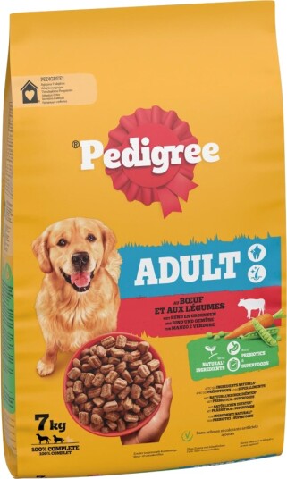 Pedigree Tørrfôr Adult Med & Grønnsaker Okse 7 kg