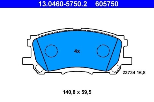 Bremseklosser ATE 13.0460-5750.2