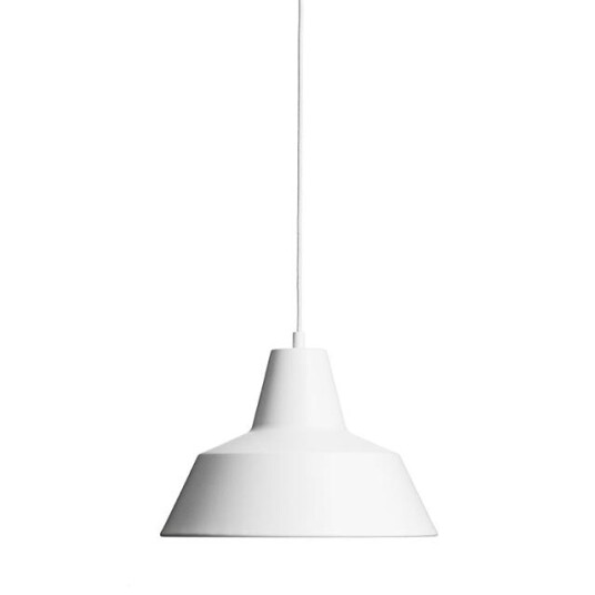 Made By Hand Verkstedslampe Taklampe Matt Hvit W3