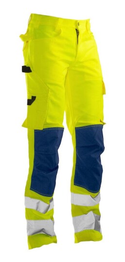 Jobman 2378 Arbeidsbukse gul/marineblå, varsel, klasse 2 Gul / Marineblå, Klær