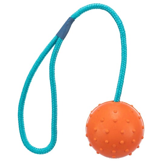 Trixie Gummiball Med Kastetau Ball Ca. Ø 6 cm/Tau 30 cm Lang