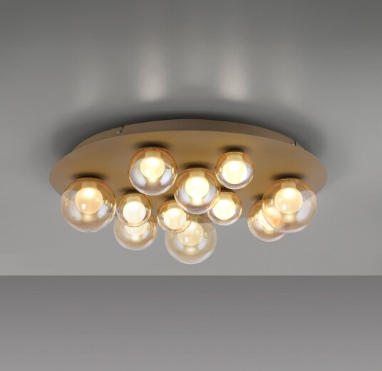 Taklampe PURE Popup dimmbar Bronse / messing Stue Metall 17 Bronse / messing
