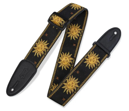 Levys Woven Jacquard Strap 2"" BK Levys Woven Jacquard Strap 2"" BK