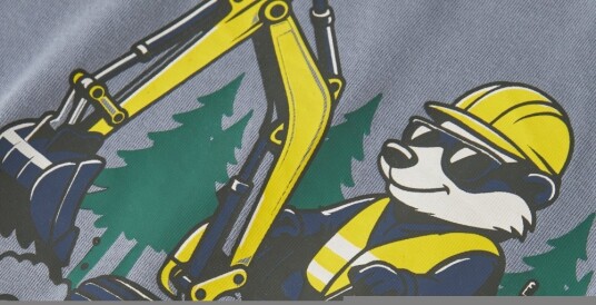 Name It Genser NmmWagon Loose Tradewinds/Gravemaskin Badge Name It 4 år (104) Genser Blå Grå