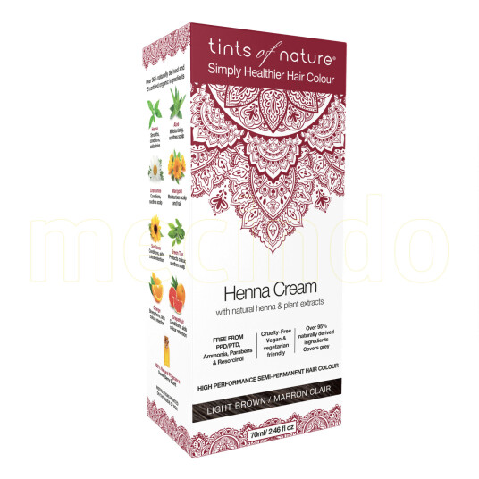 Tints of Nature Henna Hårfarge Krem Light Brown  1 ml