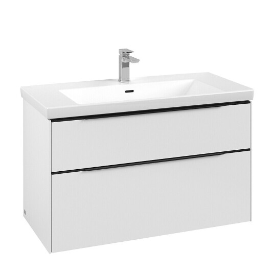 Villeroy & Boch  Subway 3.0 Servantskap m/2 skuffer 973x576x478 mm Hvit Matt