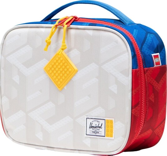 Lego Pop Quiz-Matboks Little Herschel Farget Klossemonogram