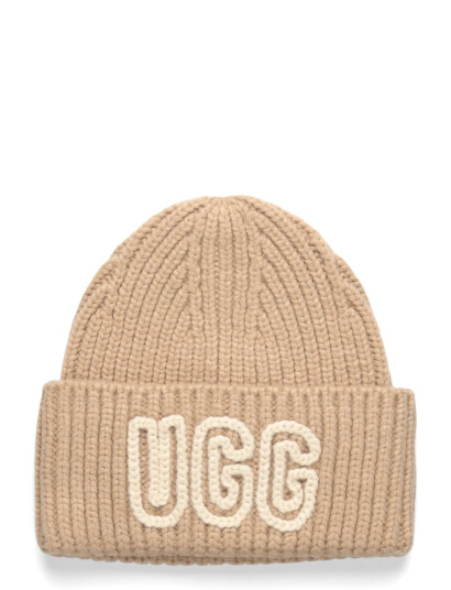 UGG Chunky Crafted Rib Beanie - Beige - ONE SIZE