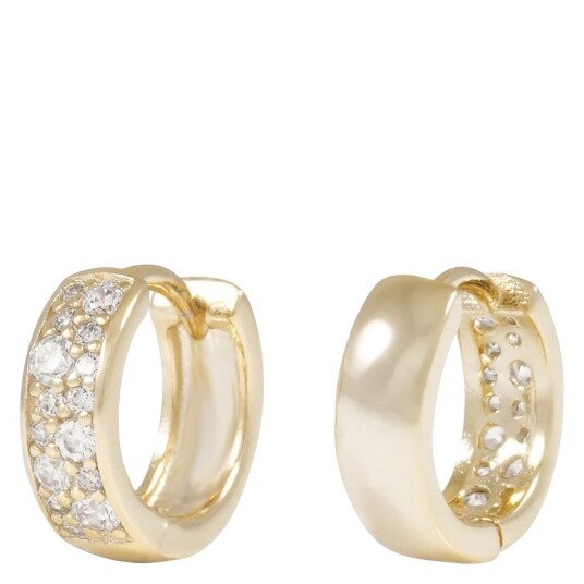 Snö Of Sweden Nisi Stone Hoop Earring Gold 12mm Snö Of Sweden Nisi Stone Hoop Earring Gold 12mm