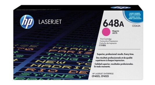 HP 648A / CE263A Magenta Toner - Laser toner Rød