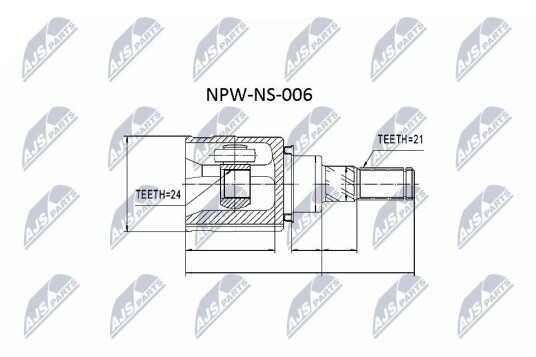 Nty Drivknute drivaksel NTY NPW NS 006