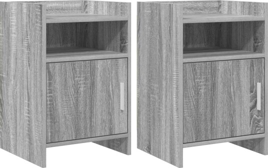 Nattbord 2 pcs Grå Sonoma 40 x 36 x 60 cm Konstruert tre