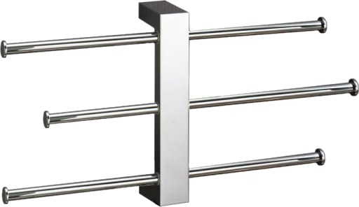 Hefe Håndkleholder m/Justerbare stenger, Veggmodell, Krom