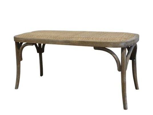 Chic Antique Fransk benk med flettet sete 41406-00