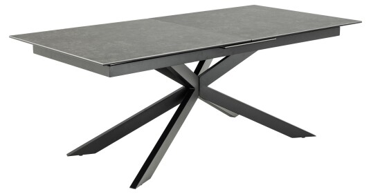 Irwine spisebord 100x200/240cm med uttrekk svart.