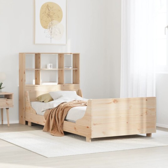 Seng med bokhylle uten madrass 75x190 cm heltre 8721158626172