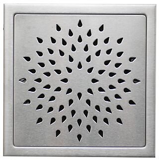 Slukrist design stål dråpe 20x20 cm