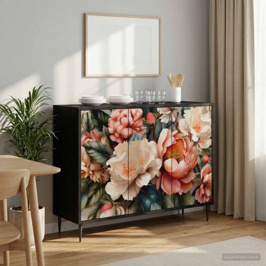vidaXL Serviesskap BORNE Svart eik 102 x 33 x 76 cm Konstruert tre