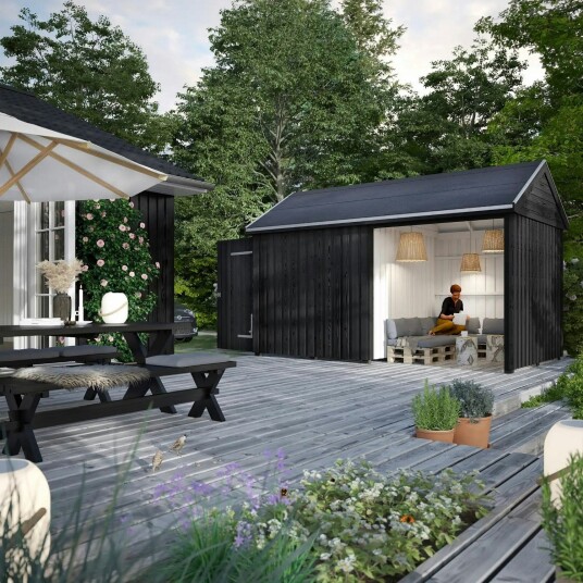 Utebod PLUS Classic Multi Hagehus 2 Moduler Enkeldør Åpen 10m2 Utebod PLUS Classic Multi Hagehus 2 Moduler Enkeldør Åpen 10m2