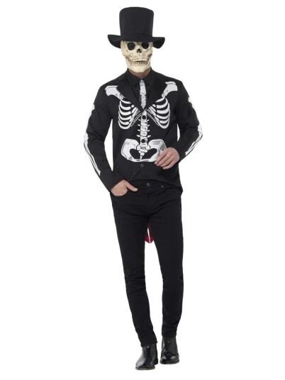 Smiffys Day of the Dead Skelton Costume DeLuxe XL
