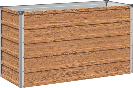 vidaXL Hevet Hagebed Treet Brown 100 x 40 x 55 cm kaldvalset stål