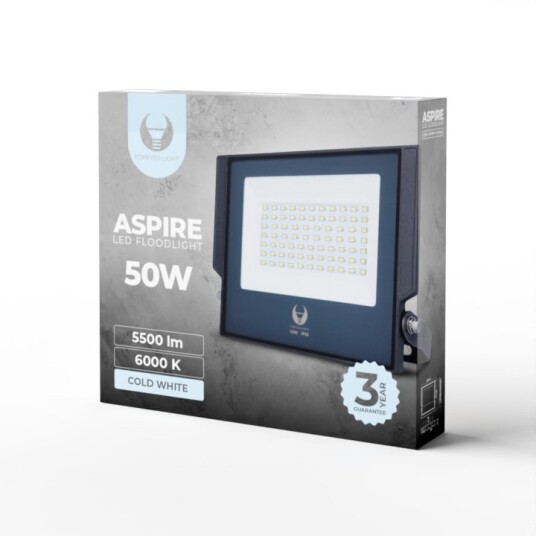 Forever Light ASPIRE - LED-flomlys, 50W, 6000K, 5500lm, 230V