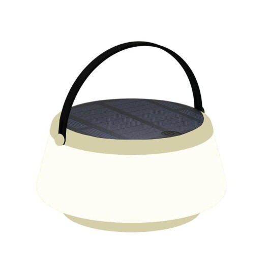Solar bordlampe 2,2W 2700 Kelvin IP44 utendørs med solcelle - Hvit