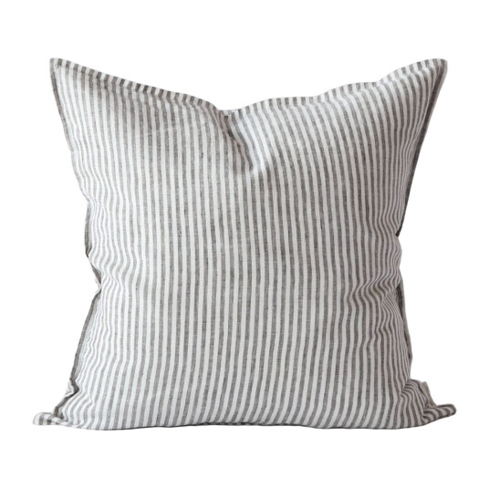 Tell Me More Washed linen putevar 50x50 cm Grey-white