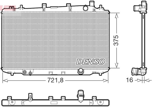 Radiator, motorkjøling DENSO DRM40056