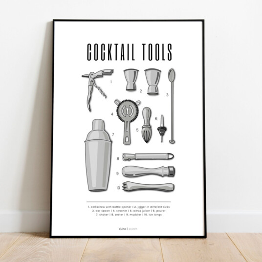 Cocktail tools av Pluma Posters