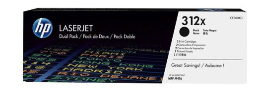 HP 312XD / CF380XD High Capacity Black Toner 2-Pack - Laser toner Svart